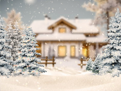 Weihnachten Winter Bäume Haus