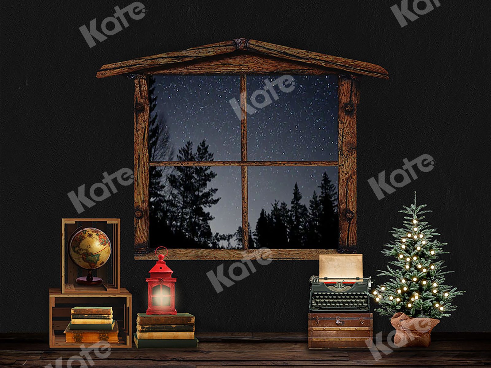 Kate Weihnachten Hintergrund Weihnachtsfenster Nacht entworfen von JS Photography