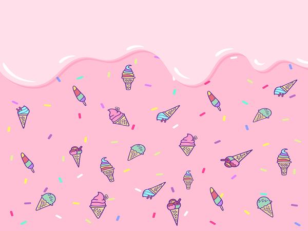 Kate Rosa Hintergrund mit Eiscreme-Sommerkuchen-Zertrümmern-Hintergrund Entworfen durch JFCC - Kate Backdrop.de