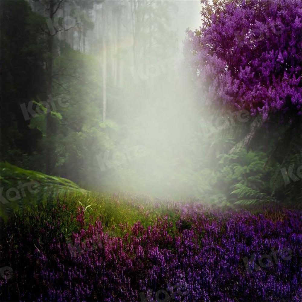 Kate Lila Lavendel Blume Wald Hintergrund für Fotografie Entworfen von Jerry_Sina - Kate Backdrop.de