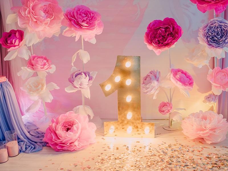 Katebackdrop：Kate Rose flower Valentine's Day  backdrop 1st birthday light