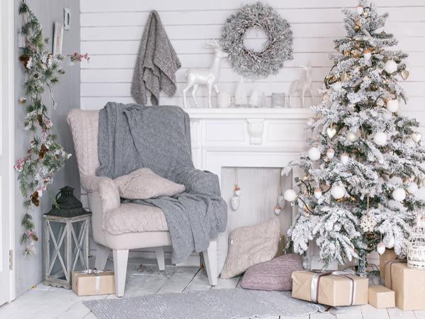 Katebackdrop：Kate Christmas Tree Background Backdrops Indoor White Photo Studio Props