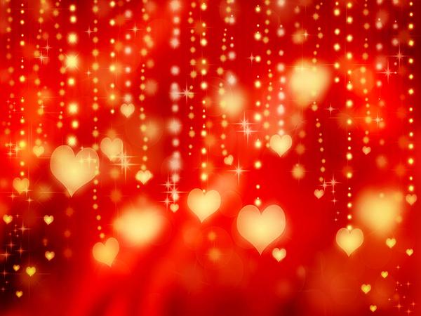 Katebackdrop：Kate Red Photography Backdrop Shiny Heart for Valentine's Day