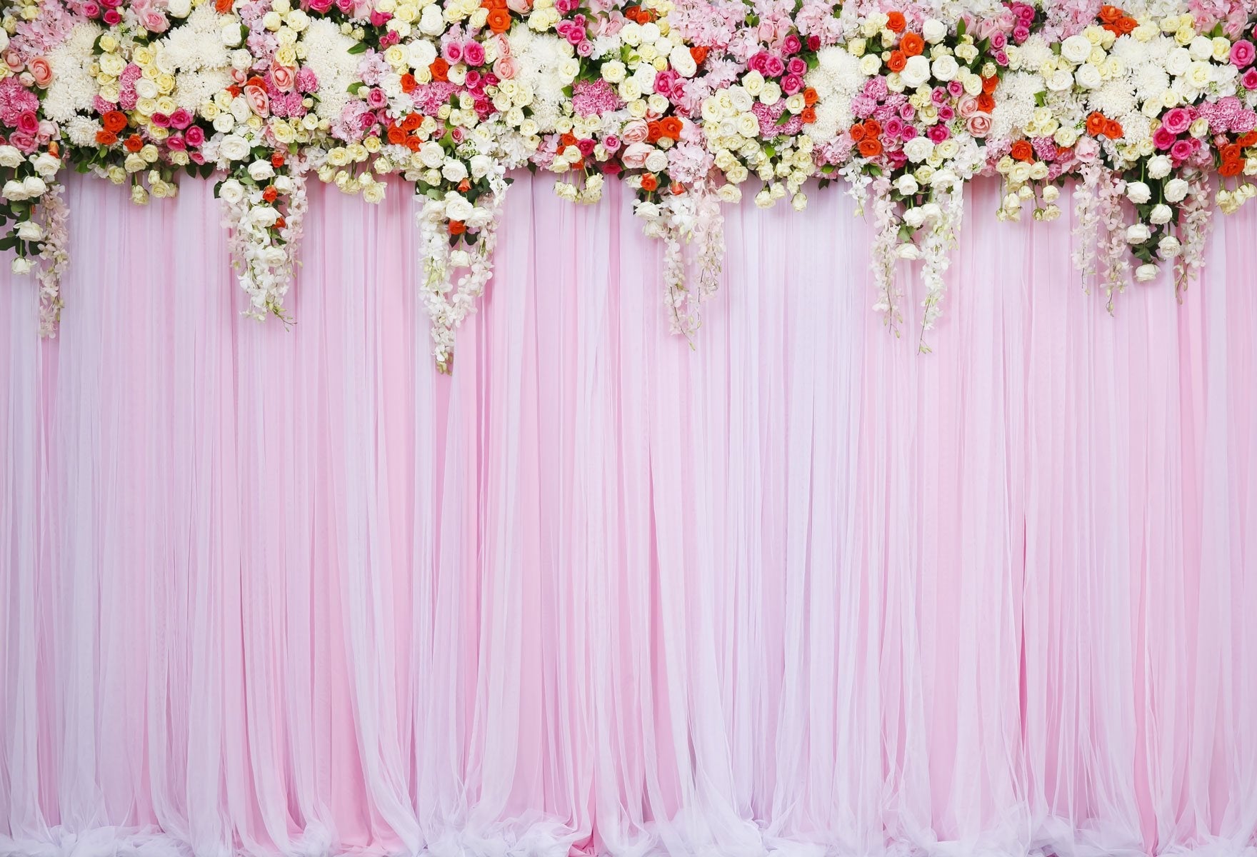 Katebackdrop：Kate Pink Wedding flower curtain Backdrop for photo/party