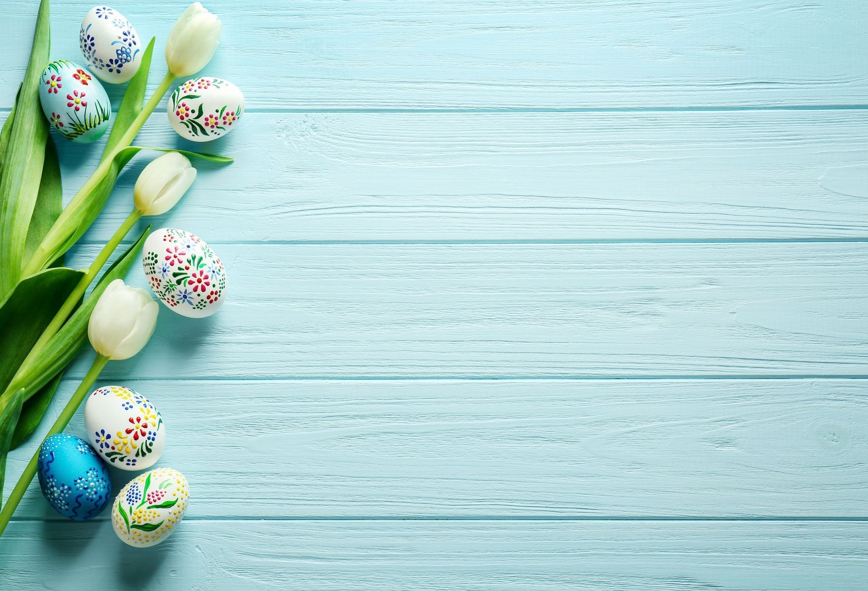 Katebackdrop：Kate Easter Egg Light blue Wooden Wall Background Still Photography