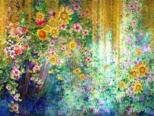 Katebackdrop£ºKate Floral Painting Colorful Scenery for Photography Backdrop