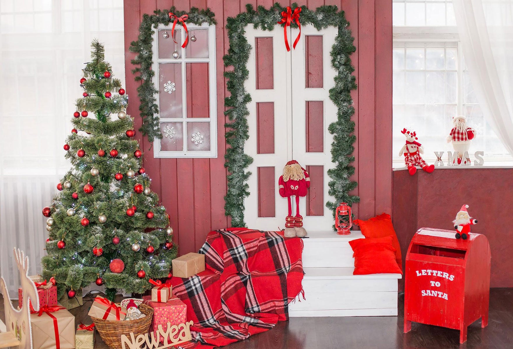 Kate Weihnachten  fünf Fotografie Hintergrund - Kate Backdrop.de