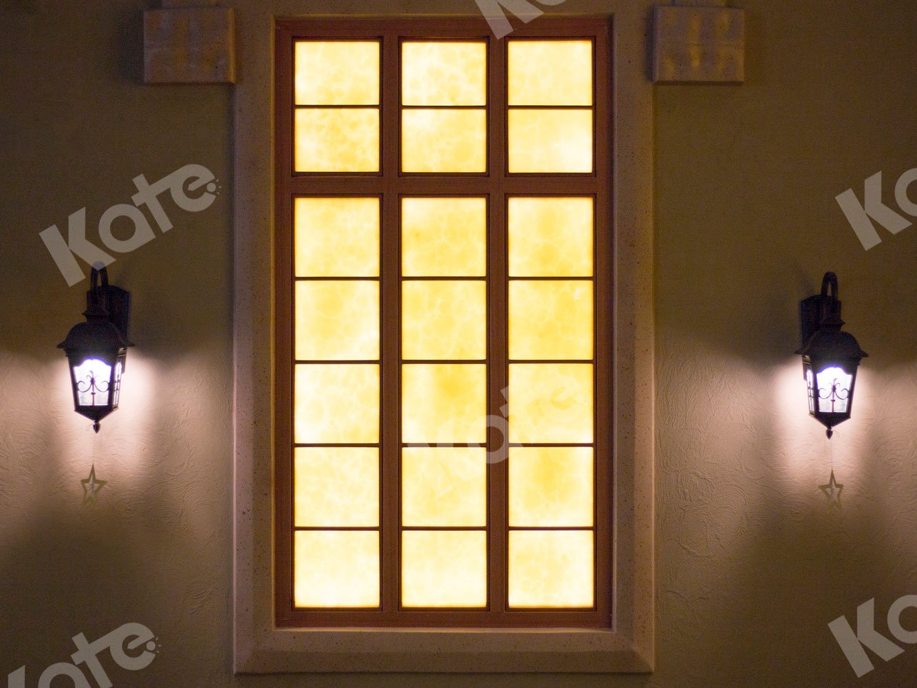 Kate Fenster Hintergrund mit Lichtern für Fotografie