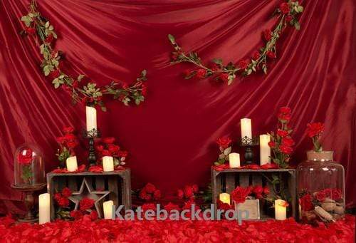 Katebackdrop：Kate Valentine's Day Roses Red Backdrop Designed by Jia Chan Photography