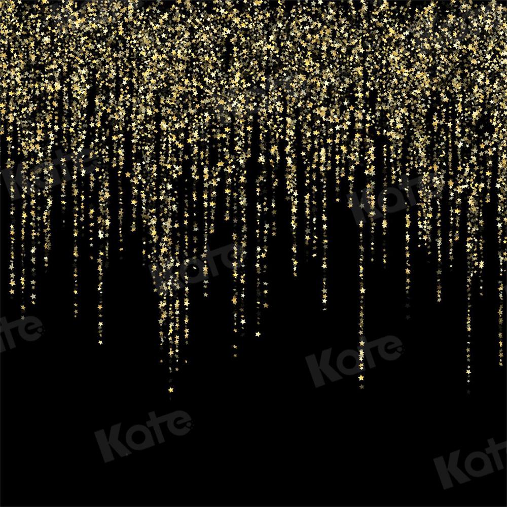 Kate Hintergrund schwarz Golden Sterne Party  für Fotografie