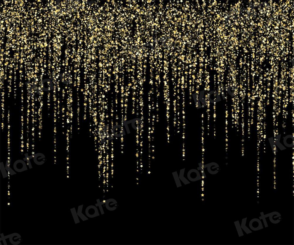 Kate Hintergrund schwarz Golden Sterne Party  für Fotografie