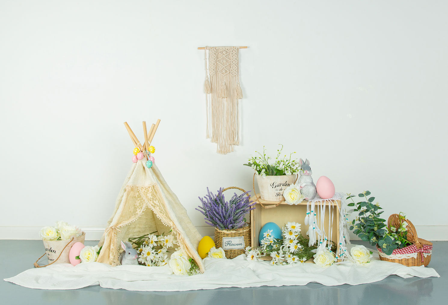 Kate Frühling Ostern Ostereier  Hintergrund entworfen von Jia Chan Photography - Kate Backdrop.de