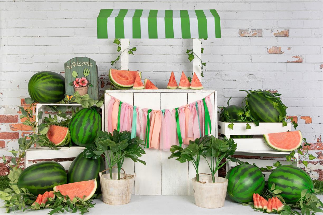 Kate Sommer Wassermelone Shop Hintergrund Entworfen von Jia Chan Photography