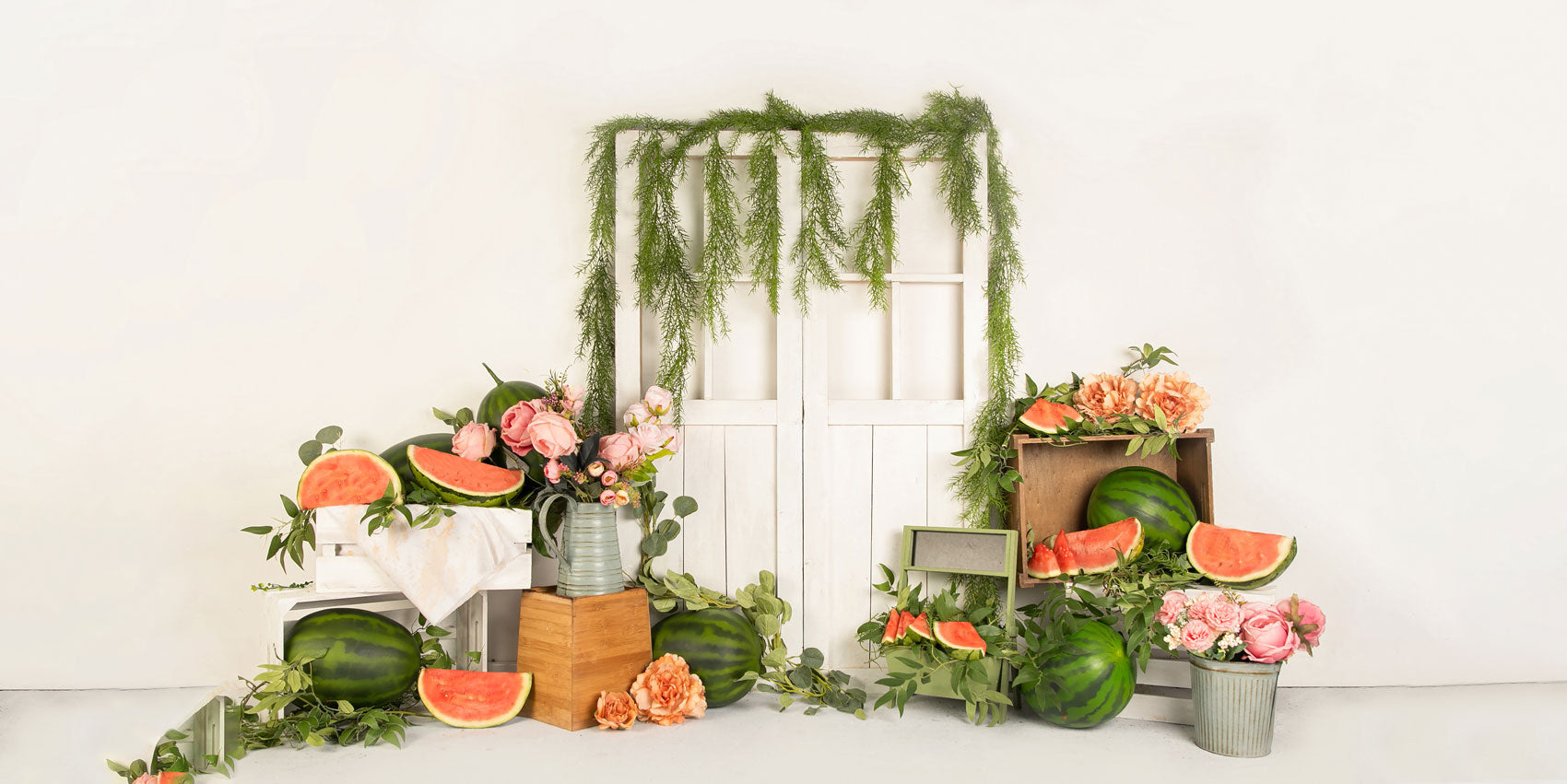 Kate Sommer Wassermelonen Zeit Hintergrund Entworfen von Jia Chan Photography - Kate Backdrop.de