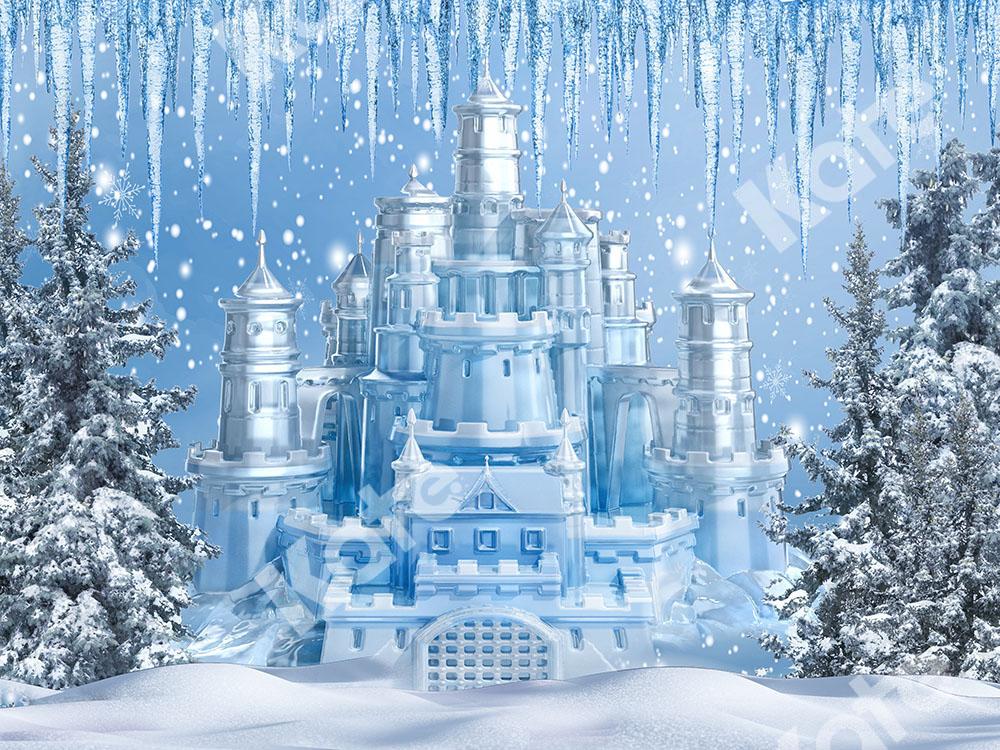 Kate Winter Hintergrund märchenhaft gefrorenes Schloss Entworfen von Chain Photography