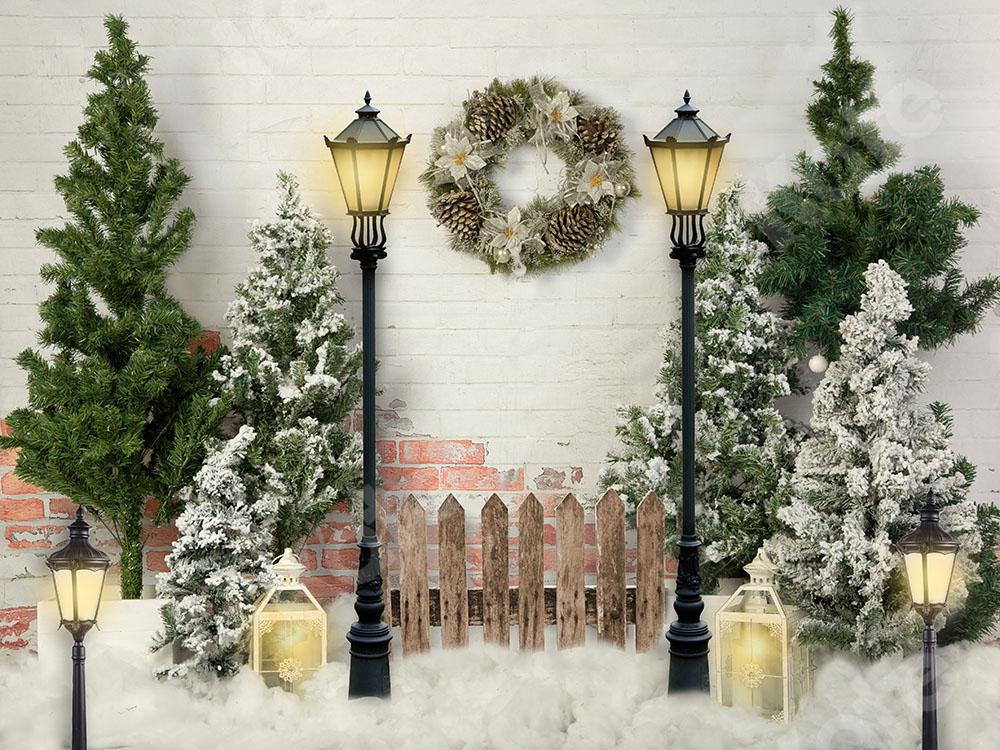 Kate Weihnachten Hintergrund Weihnachten Garten mit Lichtern Entworfen von Emetselch