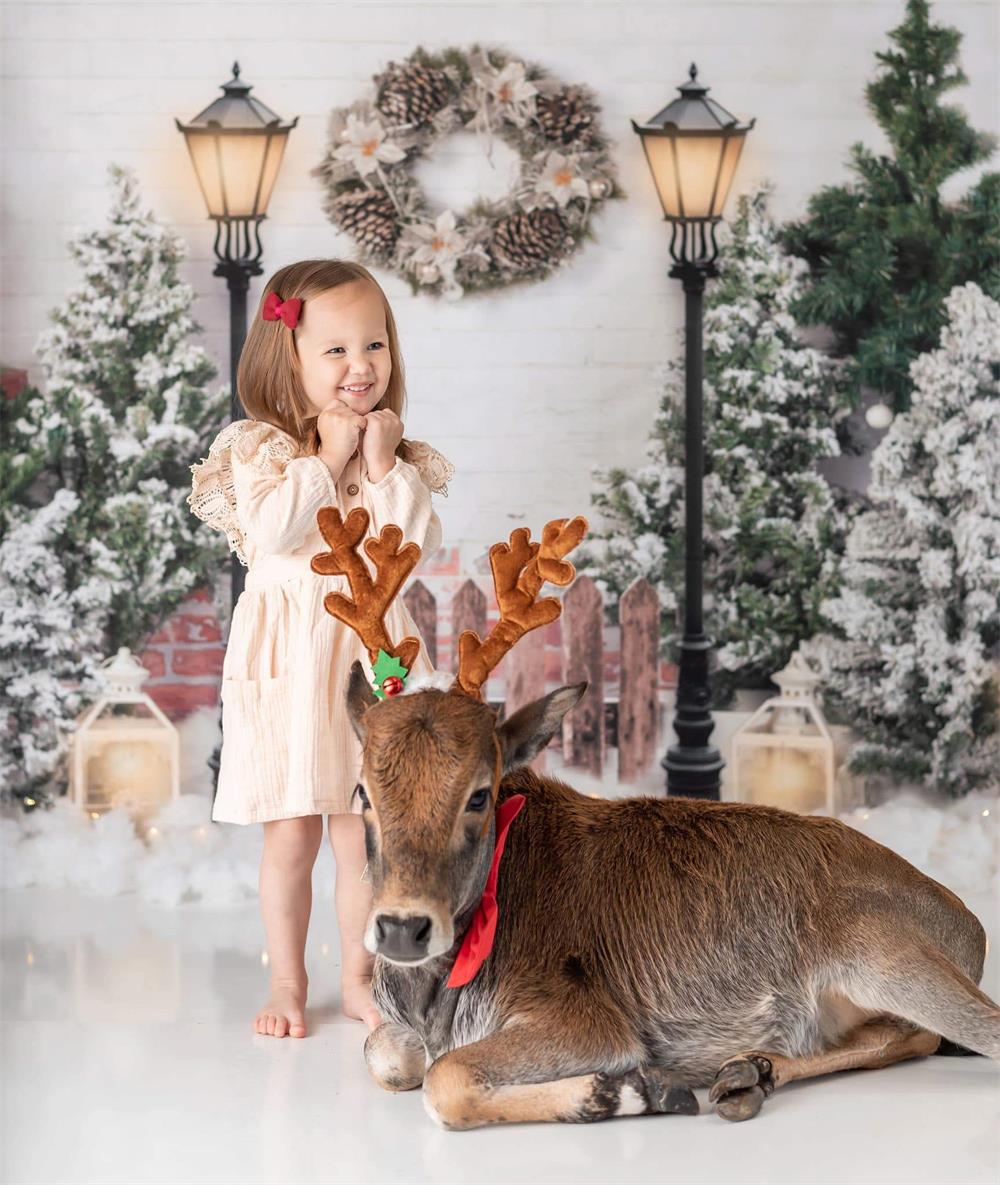 Kate Weihnachten Hintergrund Weihnachten Garten mit Lichtern Entworfen von Emetselch