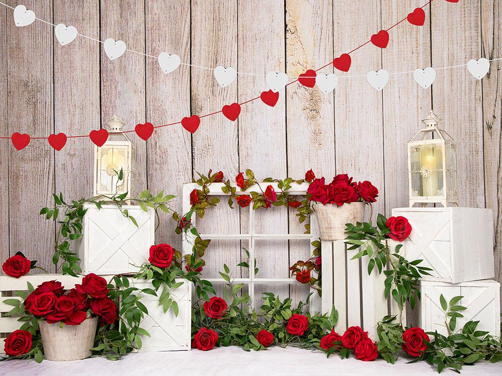 Kate Valentinstag Rosen Hintergrund Entworfen von Emetselch