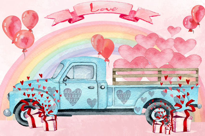 Kate Valentinstag Liebe LKW Hintergrund Entworfen von GQ