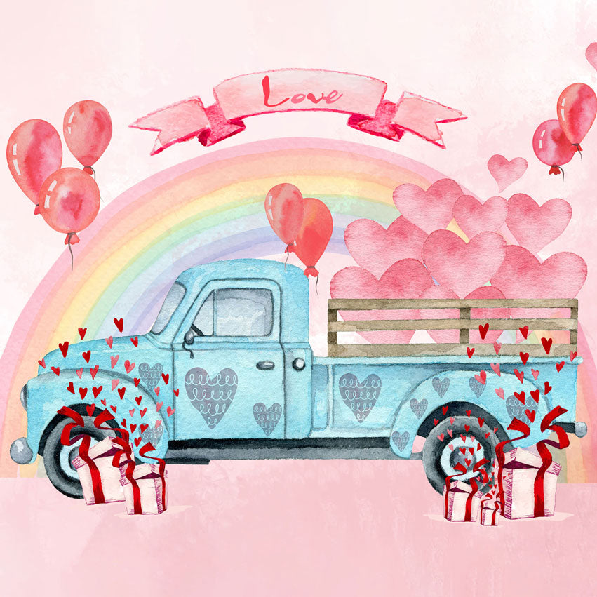 Kate Valentinstag Liebe LKW Hintergrund Entworfen von GQ