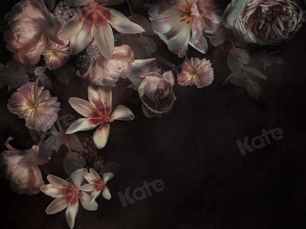 Kate Fine Art Blumen Schwarzer Hintergrund  von  Chain Photography