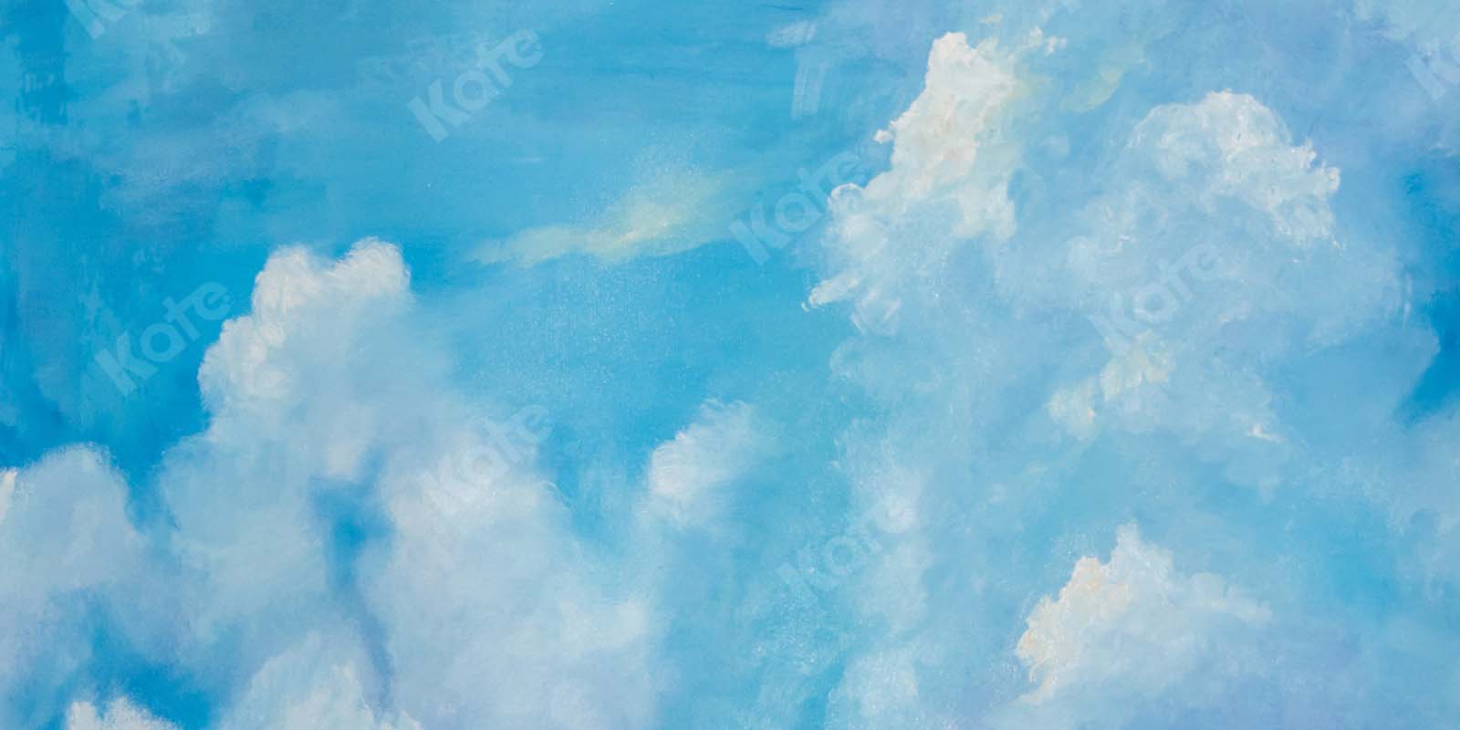 Kate Fine Art Blauer Himmel Weiße Wolken Cake Smash Hintergrund  von GQ