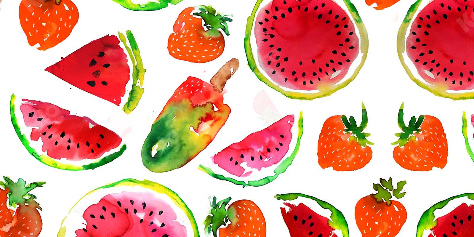 Kate Sommer Wassermelone Erdbeereis Hintergrund  von GQ