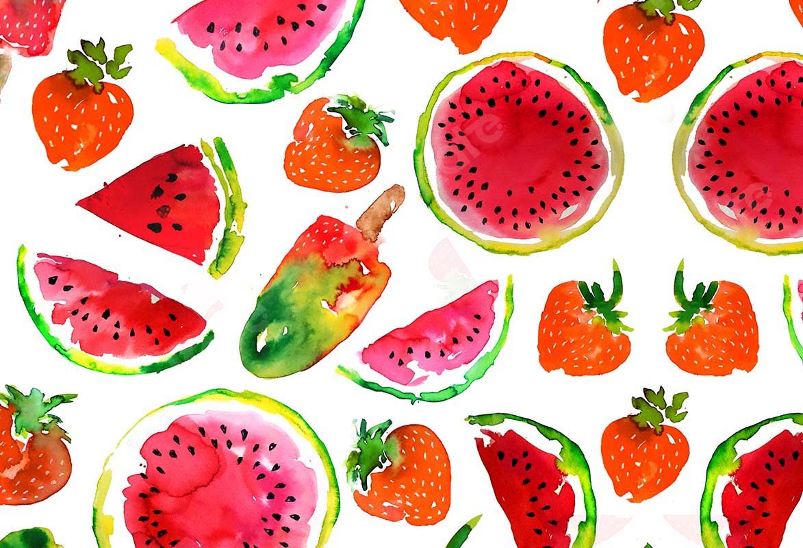 Kate Sommer Wassermelone Erdbeereis Hintergrund  von GQ