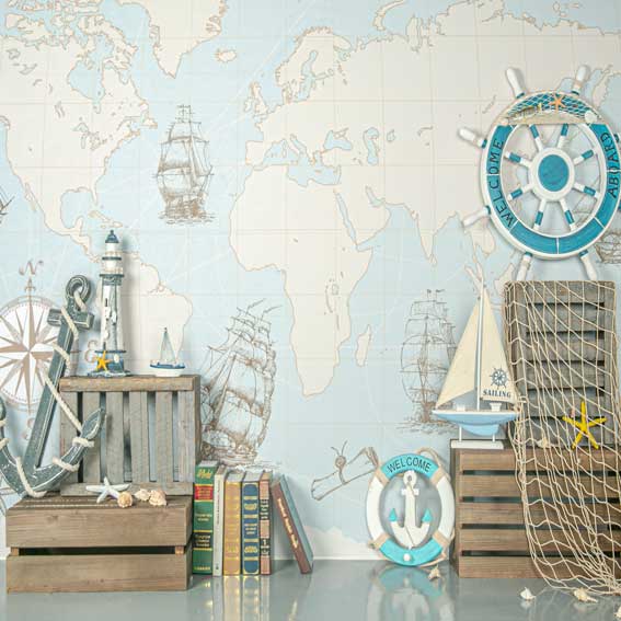 Kate Reise um die Welt Sommer Kinder Hintergrund Entworfen von Jia Chan Photography - Kate Backdrop.de