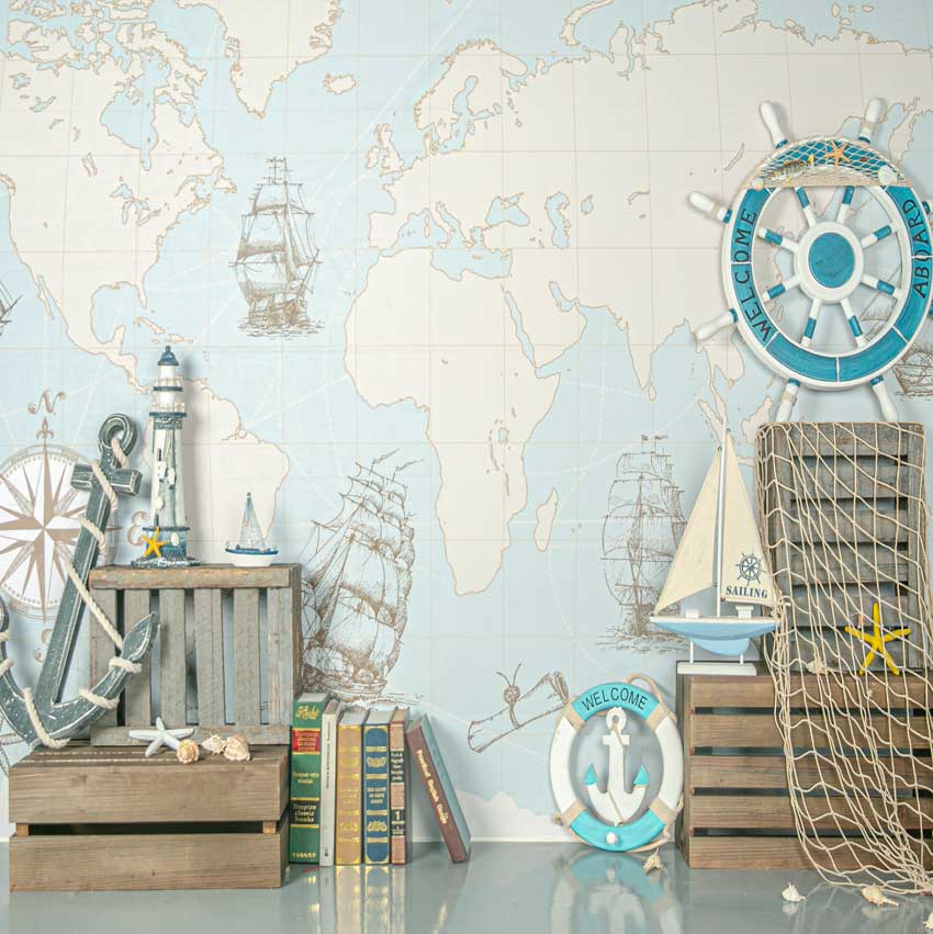 Kate Reise um die Welt Sommer Kinder Hintergrund Entworfen von Jia Chan Photography - Kate Backdrop.de