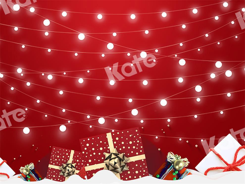 Kate Weihnachten Hintergrund Hellroter Hintergrund  von Chain Photography