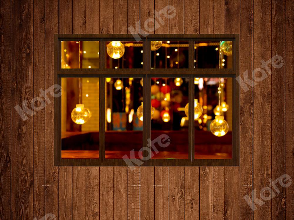 Kate Fenster Holz Weihnachtshintergrund Weihnachten Entworfen von Chain Photography