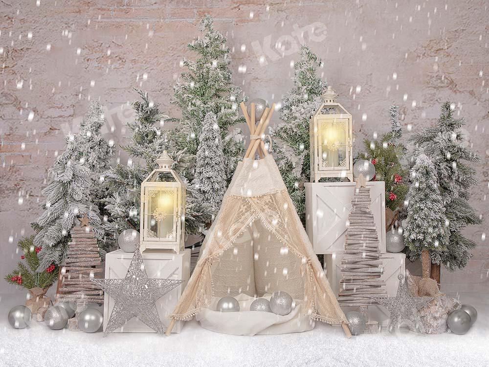 Kate Weihnachten Bäume Zelt Hintergrund von Emetselch