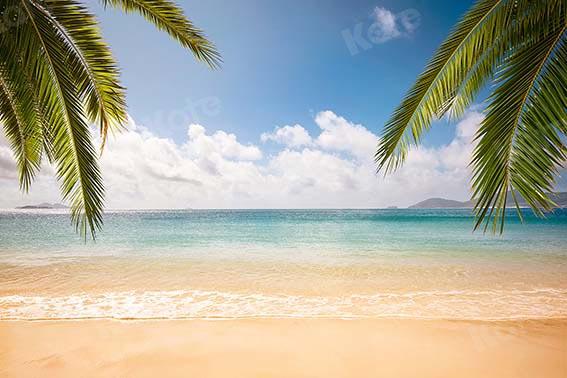 Kate Sommer Strand blauen Himmel Hintergrund Landschaft von Chain Photography - Kate Backdrop.de