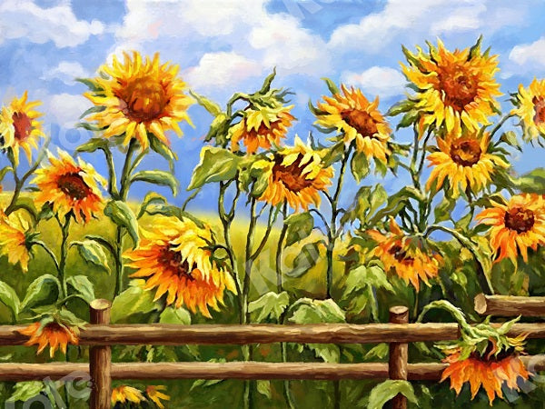 Kate Fine Art Sonnenblumen Hintergrund Entworfen von Jia Chan Photography - Kate Backdrop.de