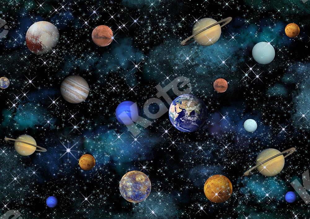 Kate Universum Raum Hintergrund Asteroid Sterne Entworfen von GQ - Kate Backdrop.de