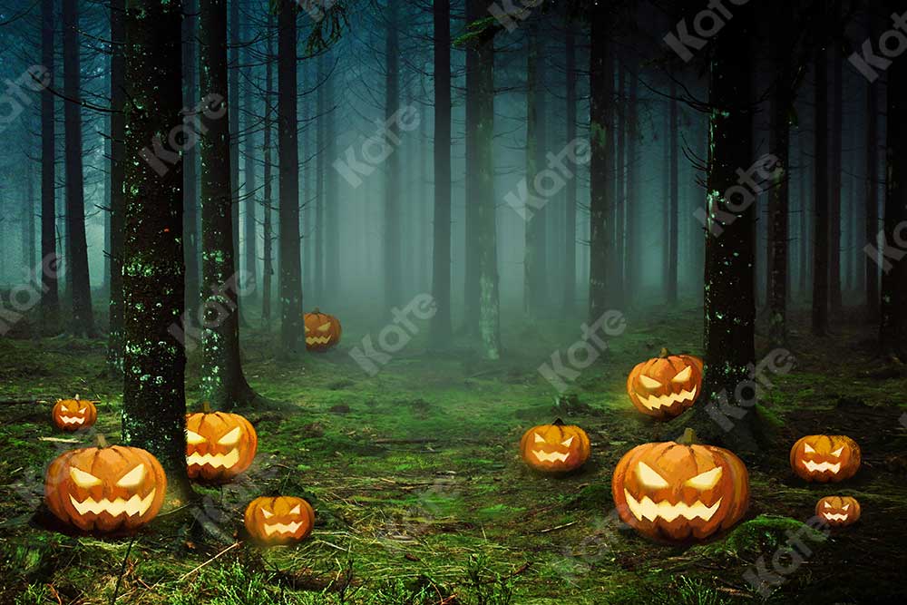 Kate Halloween Hintergrund Kürbisse Wald Entworfen von  Chain