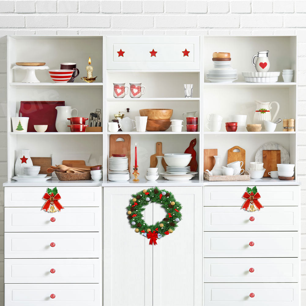 Kate Weihnachten Hintergrund weiße Küche Entworfen von Emetselch