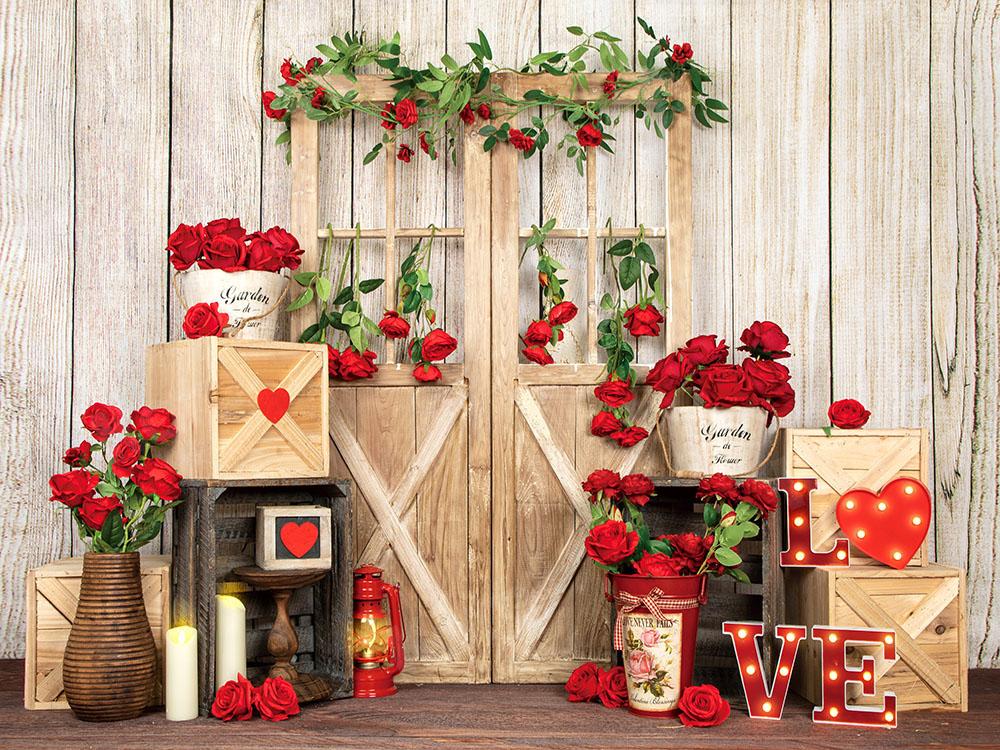 Kate Valentinstag Rosen Tür Hintergrund von Emetselch entworfen
