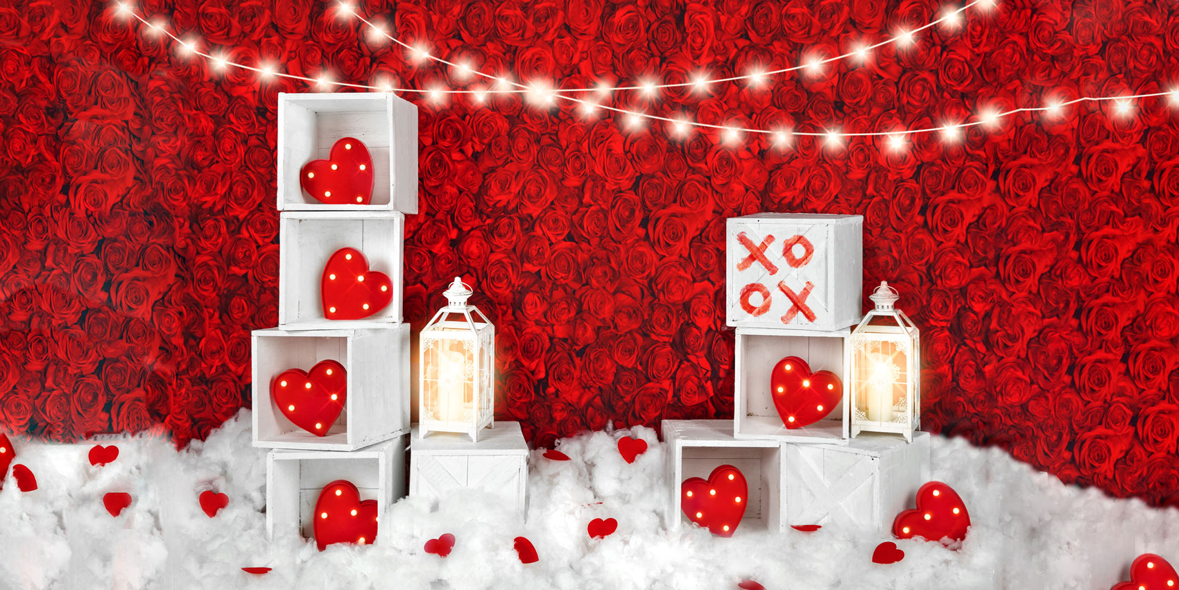 Kate Valentinstag Rosen Wand Xoxo Hintergrund Entworfen von Kate - Kate Backdrop.de