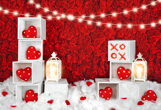Kate Valentinstag Rosen Wand Xoxo Hintergrund Entworfen von Kate - Kate Backdrop.de