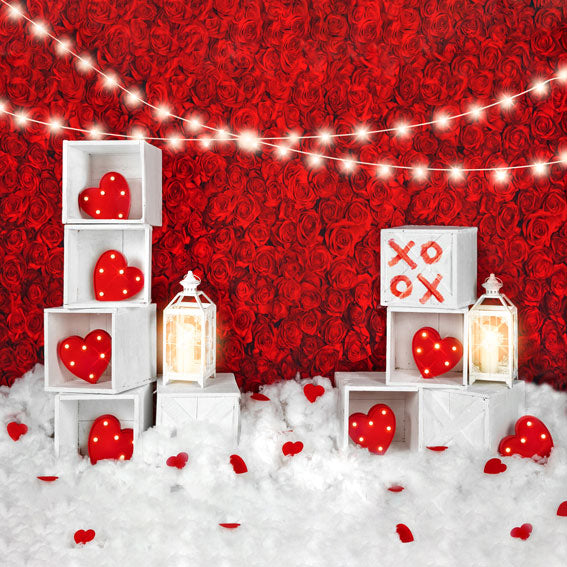 Kate Valentinstag Rosen Wand Xoxo Hintergrund Entworfen von Kate - Kate Backdrop.de