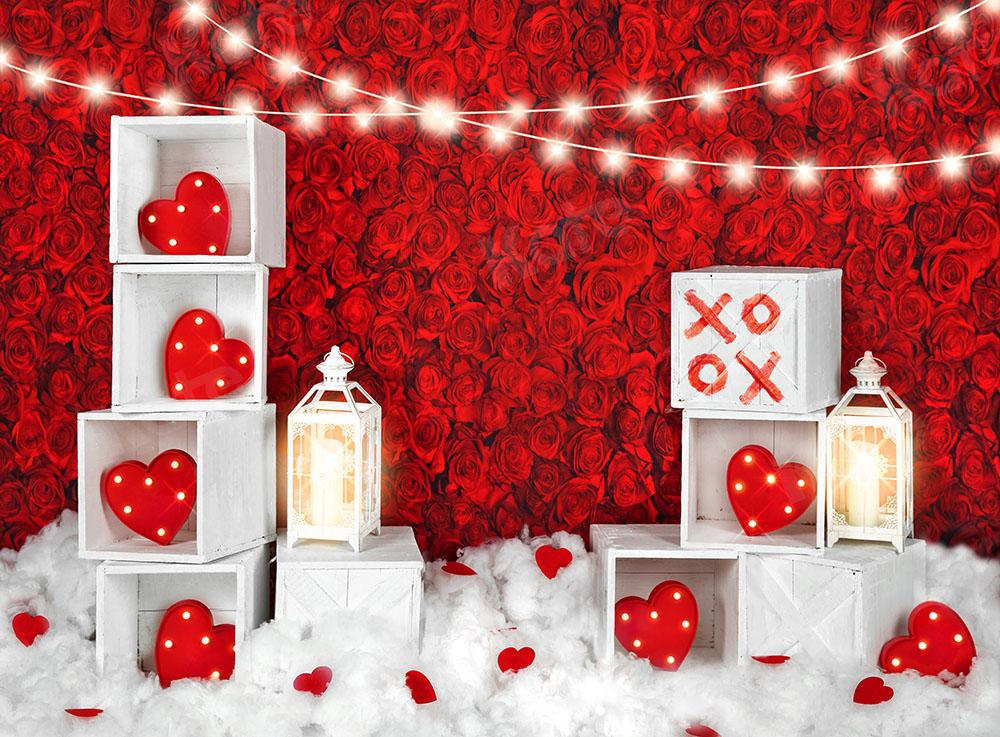 Kate Valentinstag Rosen Wand Xoxo Hintergrund Entworfen von Kate - Kate Backdrop.de