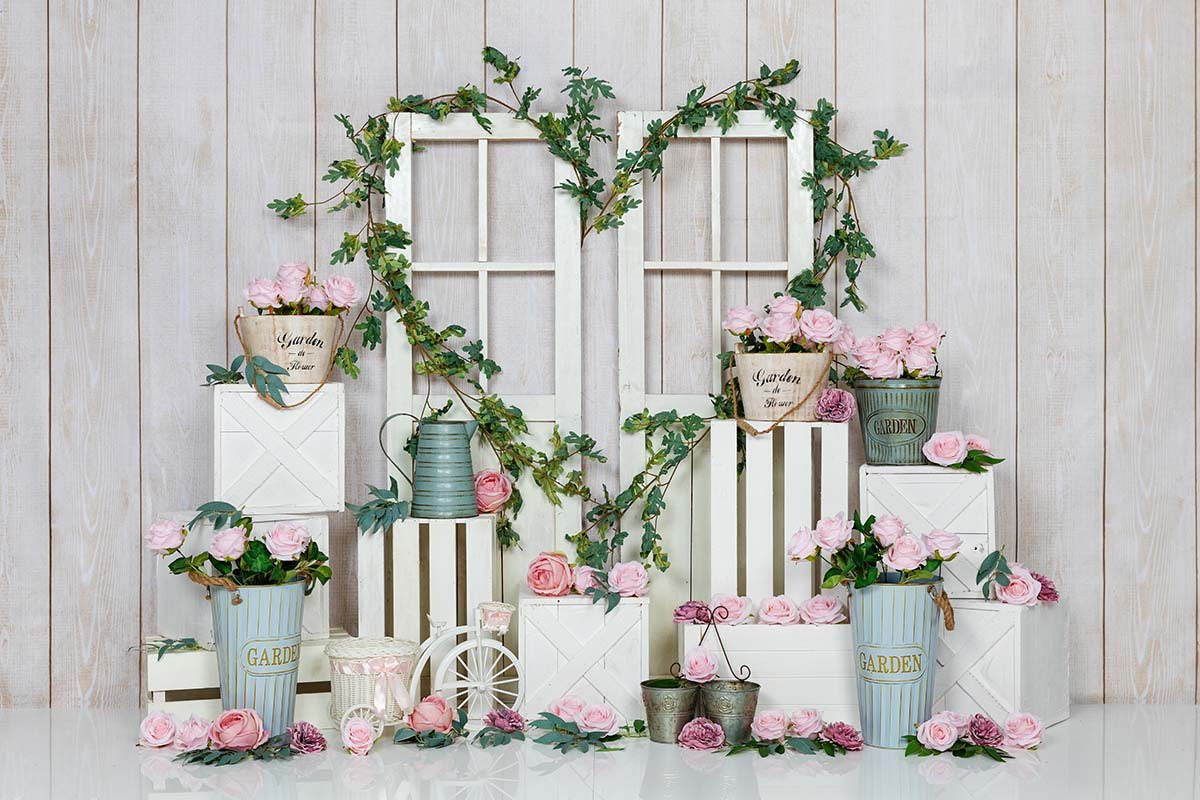 Kate Frühling / Valentinstag Rosa Rose Hintergrund  von Emetselch