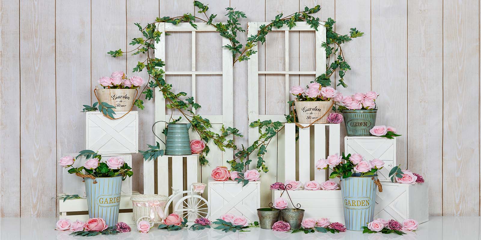 Kate Frühling / Valentinstag Rosa Rose Hintergrund  von Emetselch