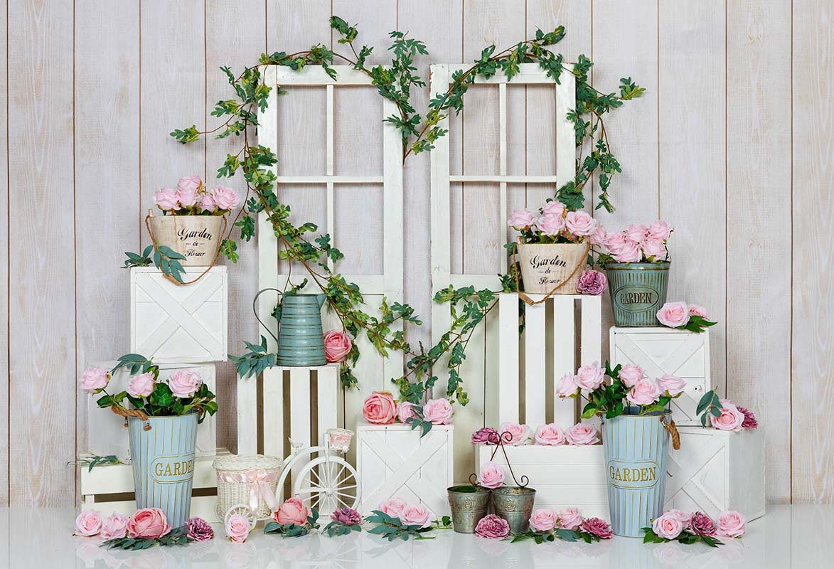Kate Frühling / Valentinstag Rosa Rose Hintergrund  von Emetselch