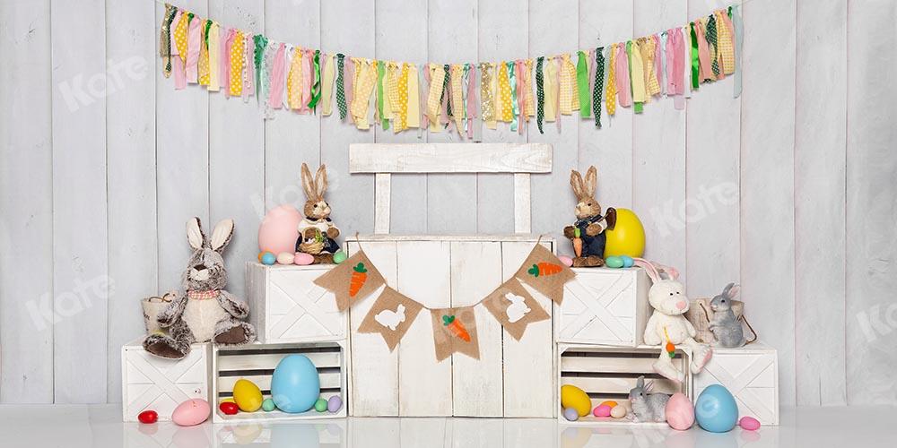 Kate Weiß Ostern Hase Ei Stand Hintergrund von Emetselch - Kate Backdrop.de