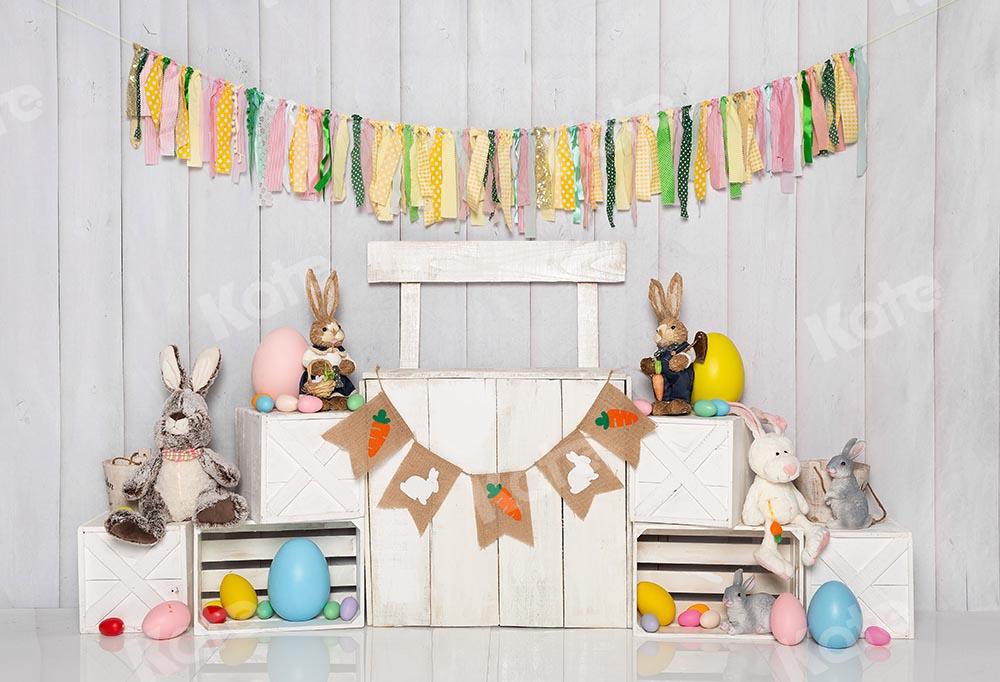 Kate Weiß Ostern Hase Ei Stand Hintergrund von Emetselch - Kate Backdrop.de