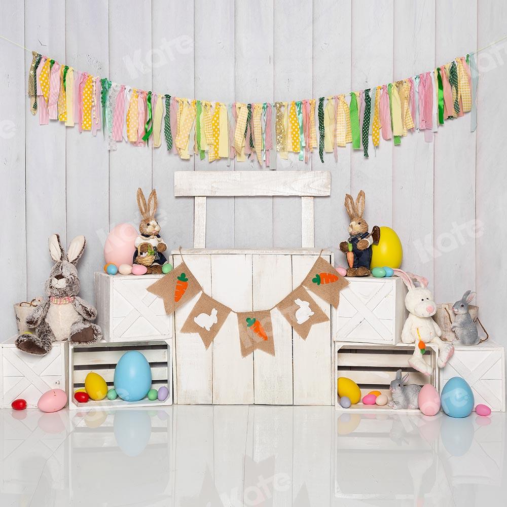 Kate Weiß Ostern Hase Ei Stand Hintergrund von Emetselch - Kate Backdrop.de