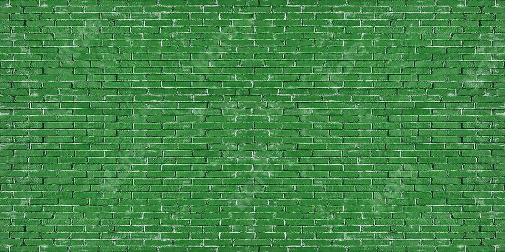 Kate Frühling grüner Backsteinmauer-Hintergrund Entworfen von Kate